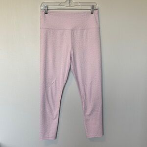 Zyia Light Pink High-Waist Cheetah Print Leggings